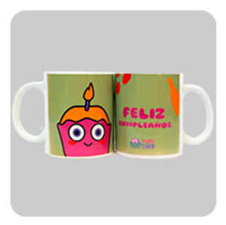 Taza Muffin Animado "Feliz Cumpleaños" 1Ud.