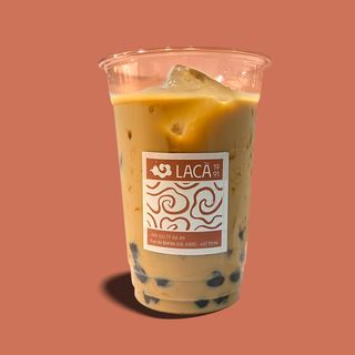 Chá Preto com leite e boba