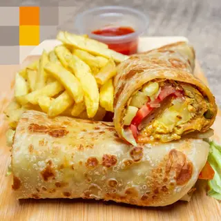 Chicken Rolex with Chips