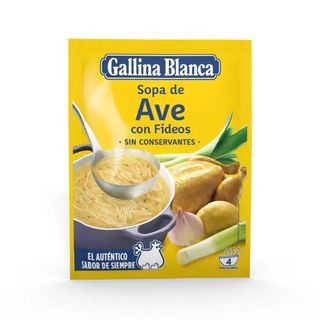 Sopa De Ave Con Fideos Gallina Blanca 76 Gr.
