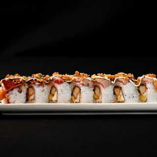 19A.- Rolls Pollastre arrebossat, mango, philadelphia, tonyina, ceba fregi