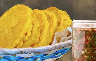 Papa aborrajada + Salchichon