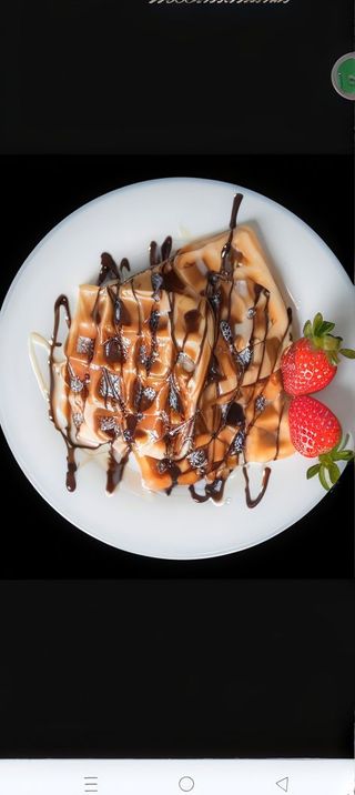 Gaufres aux fruits et Sauce Chocolat