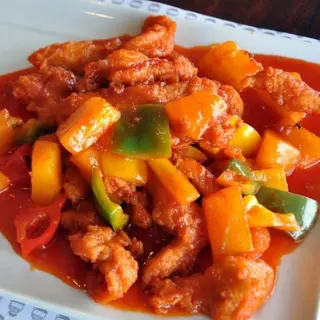 67. Pollo agridulce