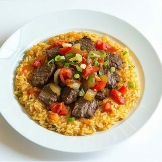 Tacu Tacu Con Lomo Criollo