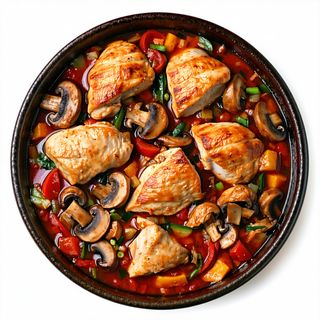 Гювече Густо с пиле и гъби (350г)