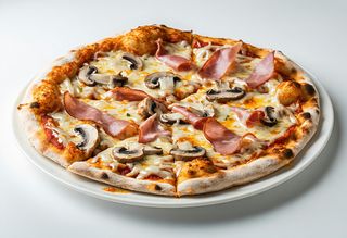 Пица от шунка гъби и кашкавал малка