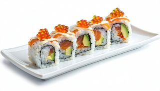 Uramaki con salmone e avocado