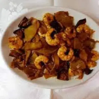 Gambas Con Bambú Y Setas Chinas
