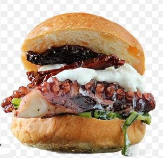 Panino con polpo provola e friarielli napoletani