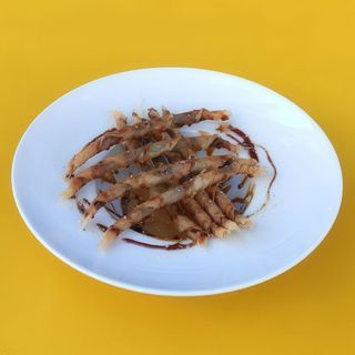 4ud/ Cigarritos De Morcilla con melaza, compota de manzana y polvo de Kiko