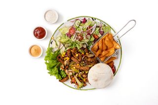 Shoarma wieprzowa z warzywami