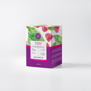 Чай "Малина и мята Kulikov" черный 37,5 г. 