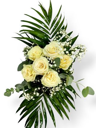 Media Docena Rosas Blancas