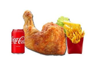 Menú medio pollo + patatas