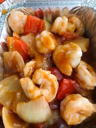 57.GAMBERI IN SALSA AGRODOLCE