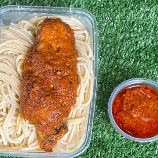 Plain Spaghetti with turkey and Sauce