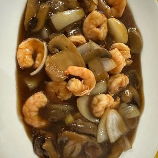 Gambas com Cogumelos