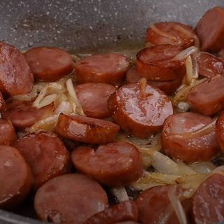 Linguiça Frita com Alho