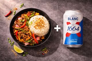 Black Pepper Beef + бира Blanc 1664