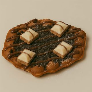 Waffle Brooklyn - Nutella, Kinder Bueno e Oreo