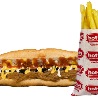 Хот - дог с наденица + малки картофки (370г)