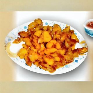 191. Пържено плодово асорти с карамел (200г)