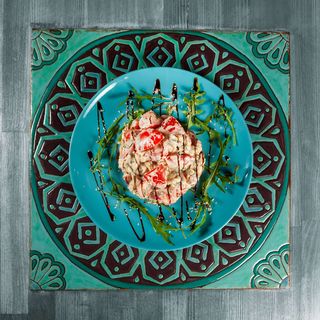 Աղցան հավով և լոլիկով