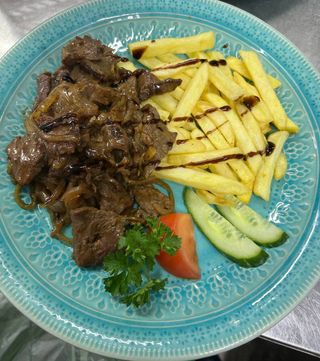 Фри с мясом