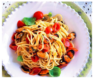 Spaghetti pomodorini e cozze