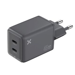 Cargador De Pared Dual Wefix Pro 2Xusb-C Gan De 45W Gris - 3615993757403