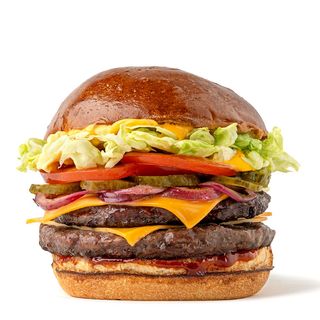 Бургер з подвійною яловичою котлетою (340г)