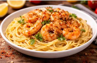 Spaghetti Com Camarão Ao Alho