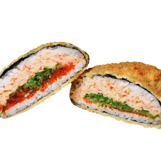 Sushi-burger z surimi & chiyashi