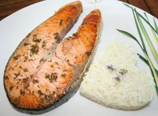 Plat Darne De Saumon À La Plancha
