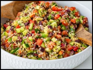 Crunchy Kachumbari & Quinoa Salad