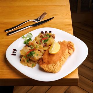 Şniţel de porc Cordon Bleu-garni