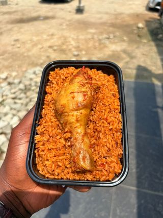 Jollof Rice and Chicken Combo