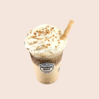 Iced coffee turrón
