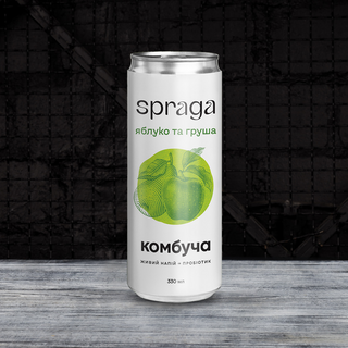 Комбуча Spraga яблуко-груша 0,33 л
