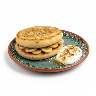 Bolo Caco com Banana