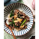 Sliced beef with garlic sauce