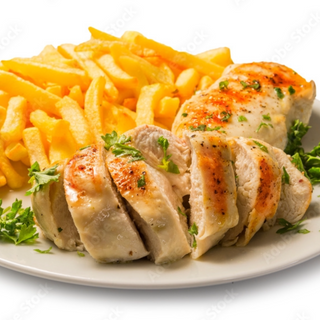 Ración De Patatas Fritas Con Carne (Extra Grande)