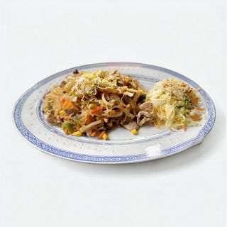 Makaron z krewetkami koktajlowymi    150g