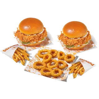 2x The Chicken Sandwich + 2x Patatas + 10x Aros de cebolla