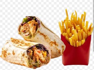 Tacos Shawarma + Coca