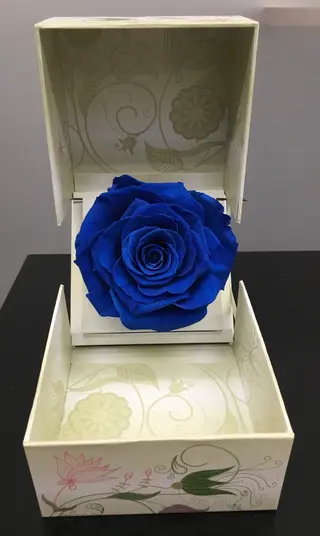 Rosa eterna premium color azul
