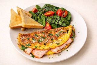 Omletă cu mușchi de porc