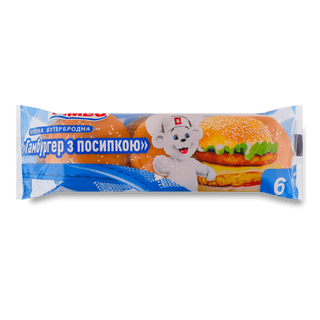 Булочка Bimbo «Гамбургер» з посипкою (6*55г)