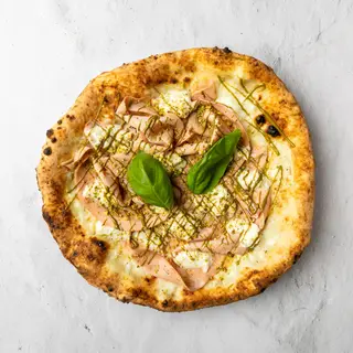 Pizza Mortadella e pistacchio